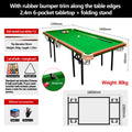 2.4m Folding Pool Table Set